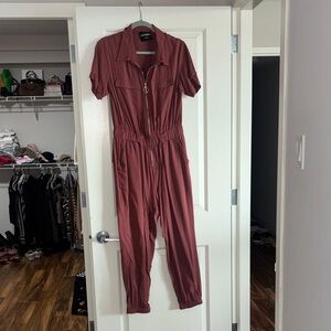 Kittenish Rust Jumpsuit